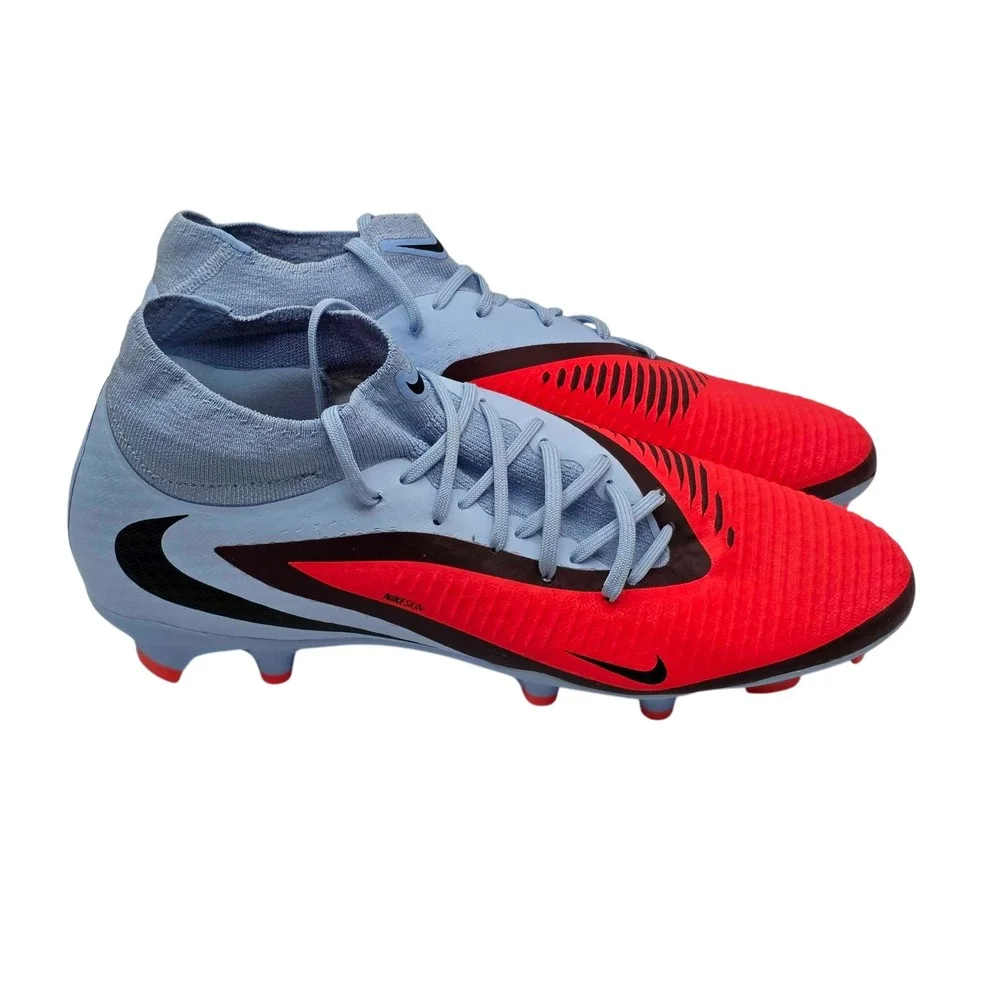 Nike Phantom 6 High Academy FG/MG Soccer Cleats Men's 9.5 Blue Red HQ2278-400